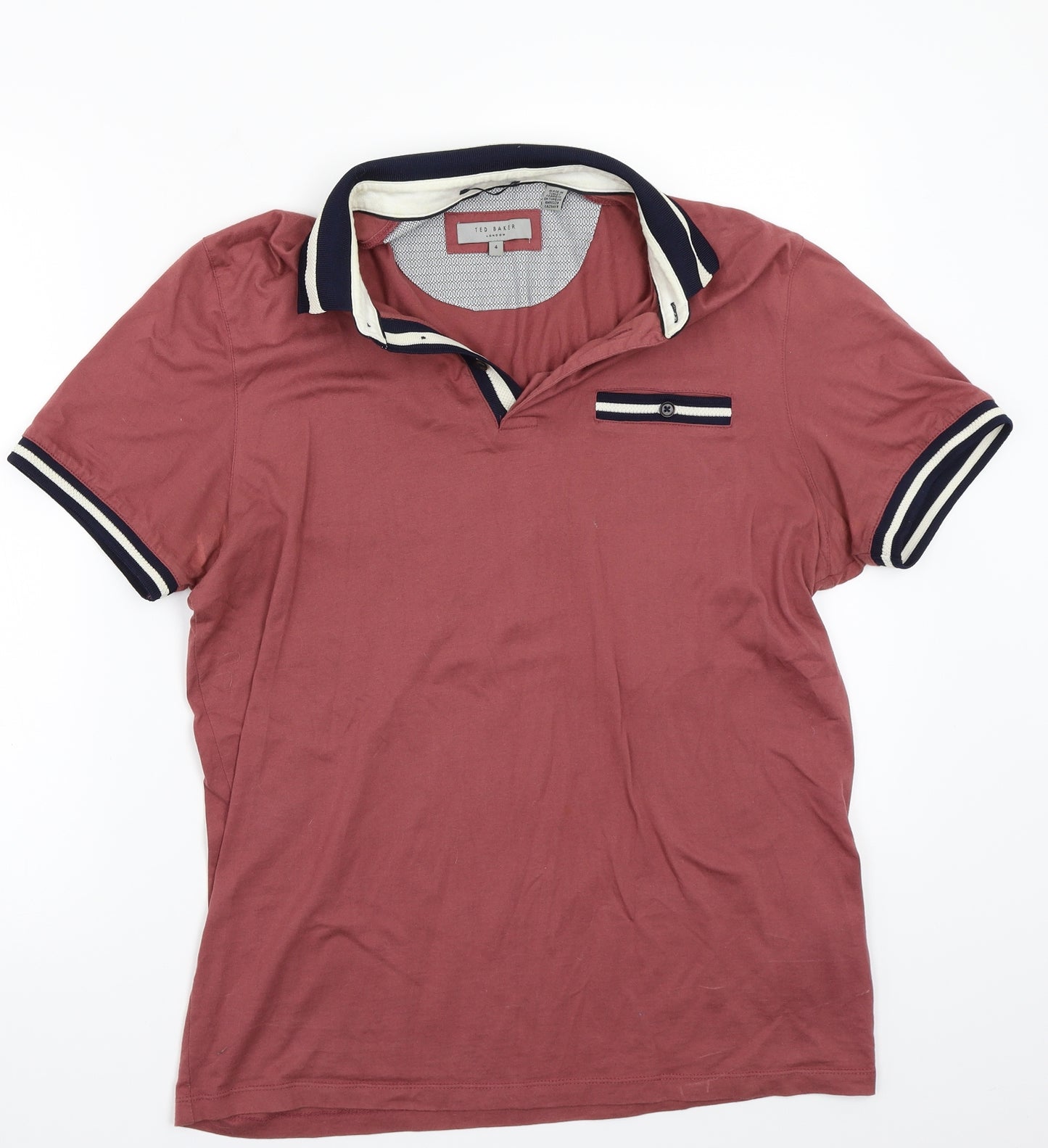 Ted Baker Mens Pink    Polo Size L