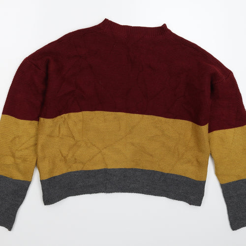 SheIn Womens Multicoloured  Knit Pullover Jumper Size S