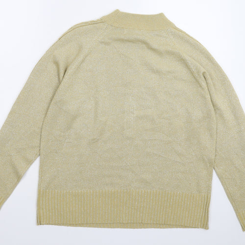 Bonmarché Womens Gold  Knit Pullover Jumper Size M