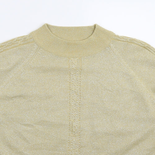 Bonmarché Womens Gold  Knit Pullover Jumper Size M