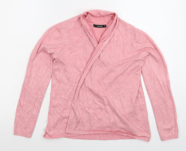 Dunnes Stores Womens Pink Knit Cardigan Jumper Size S