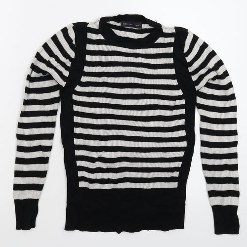 Marks and Spencer Womens Multicoloured Striped Knit Pullover Jumper Size 10