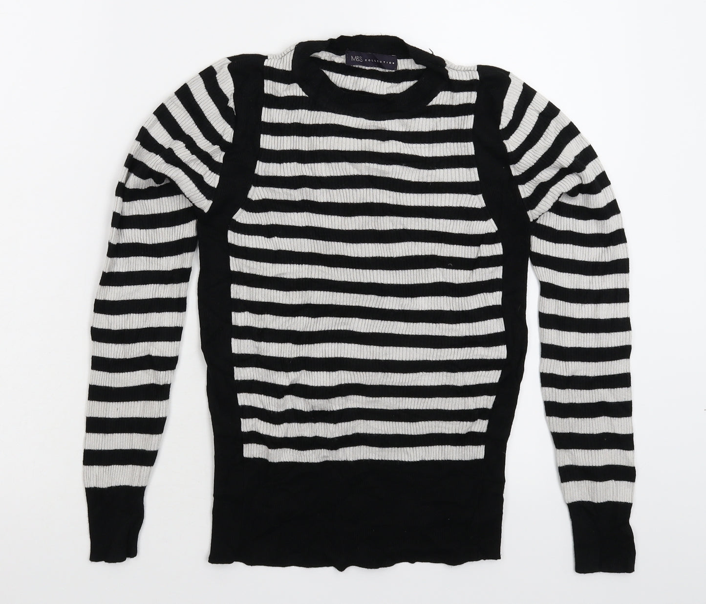 Marks and Spencer Womens Multicoloured Striped Knit Pullover Jumper Size 10