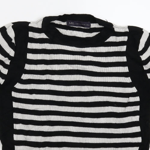 Marks and Spencer Womens Multicoloured Striped Knit Pullover Jumper Size 10