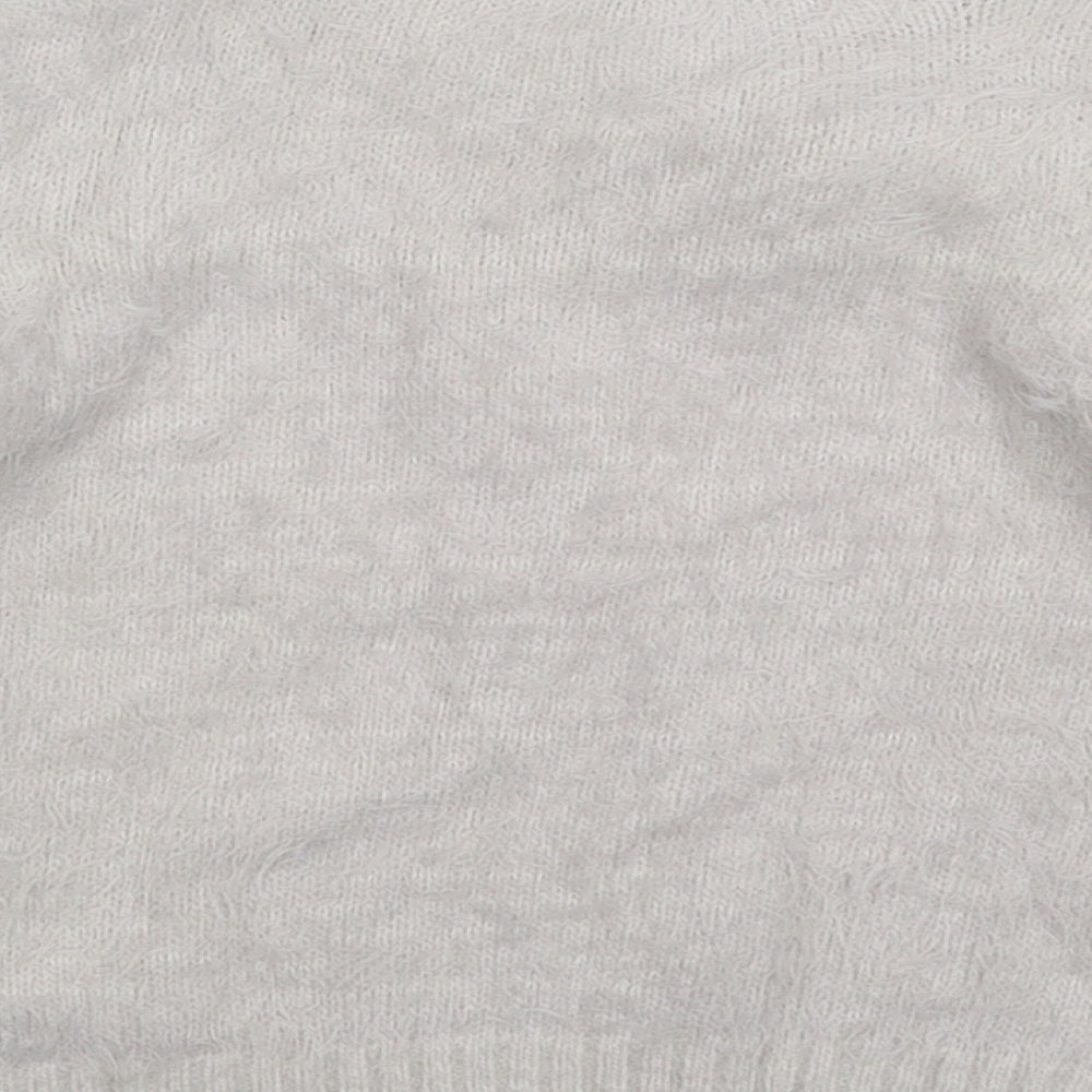 Nutmeg Girls White  Knit Pullover Jumper Size 2-3 Years