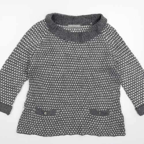Marks and Spencer Womens Grey  Knit Pullover Jumper Size 10