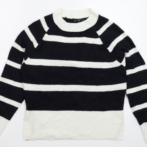F&F Womens Multicoloured Striped Knit Pullover Jumper Size 12