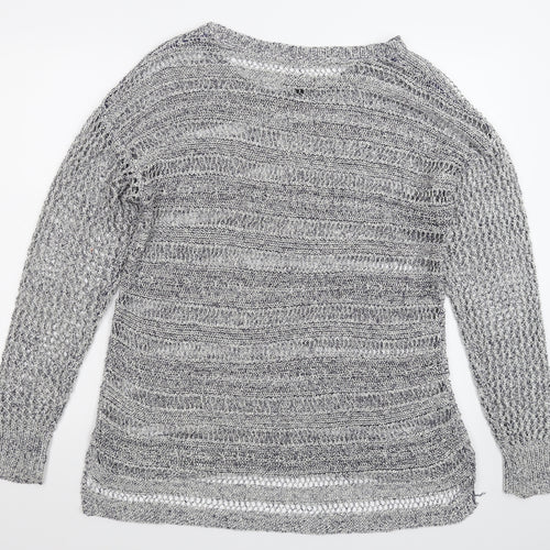 Soon Womens Grey  Knit Pullover Jumper Size 20
