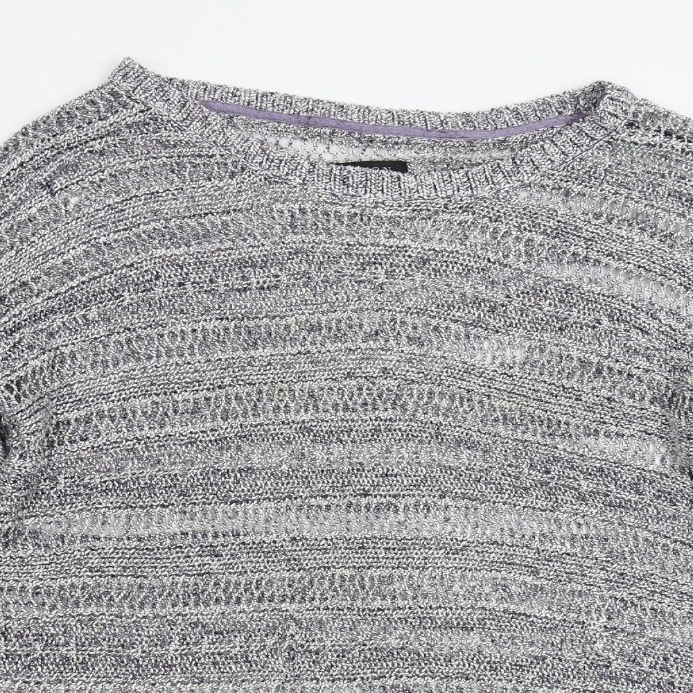 Soon Womens Grey  Knit Pullover Jumper Size 20
