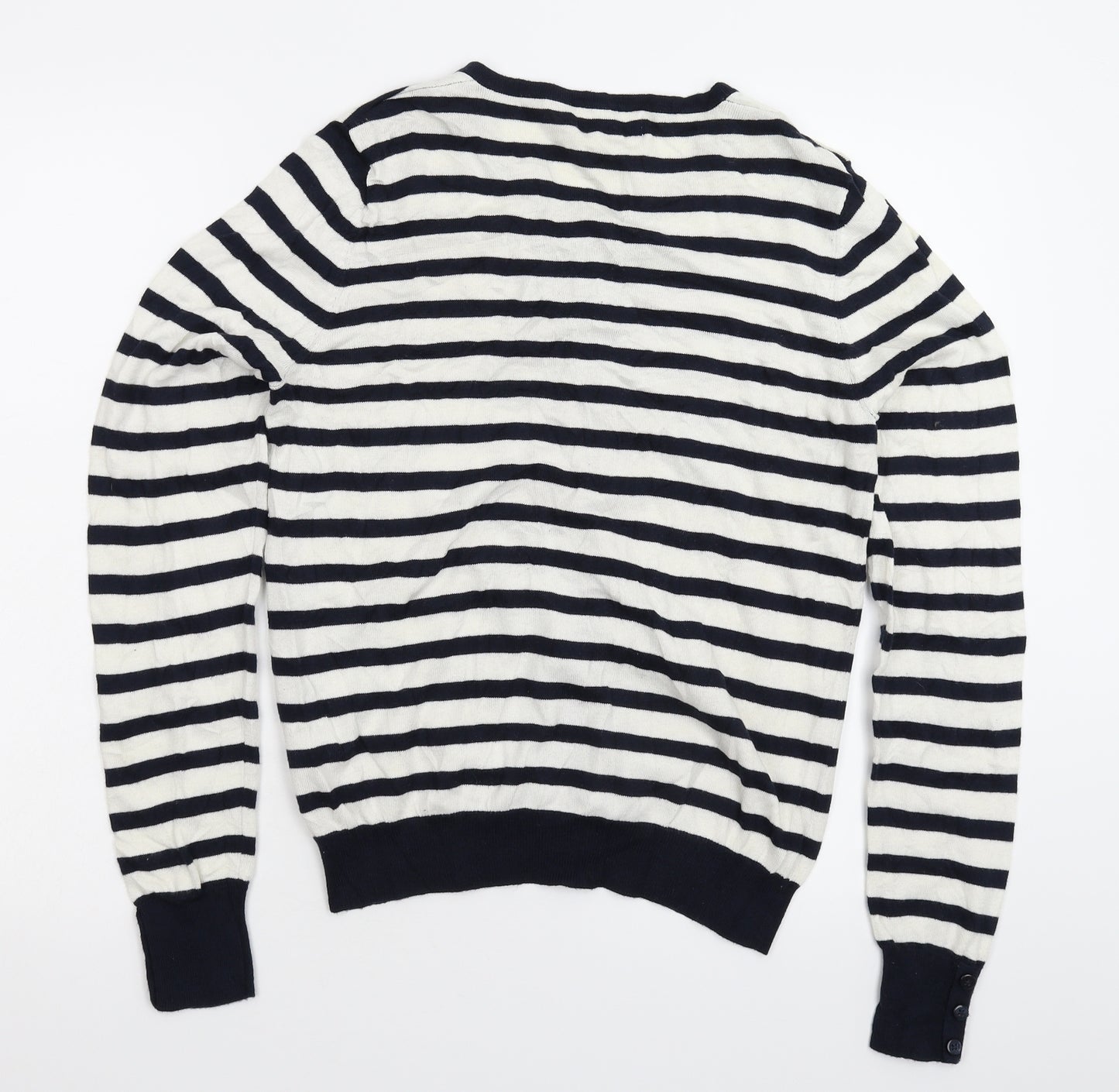 NEXT Womens Blue Striped Knit Pullover Jumper Size 12