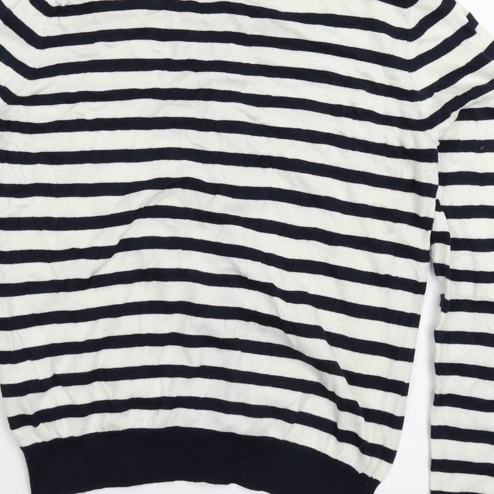 NEXT Womens Blue Striped Knit Pullover Jumper Size 12