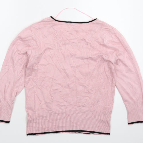 Roman Womens Pink  Knit Pullover Jumper Size 10
