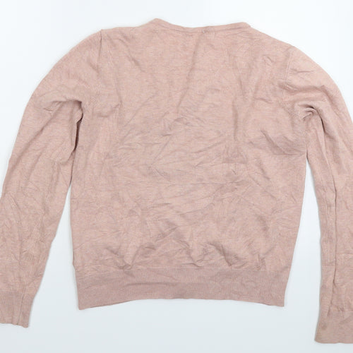 H&M Womens Beige  Knit Cardigan Jumper Size M