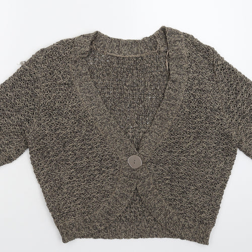 BHS Womens Grey  Knit Cardigan Jumper Size 16