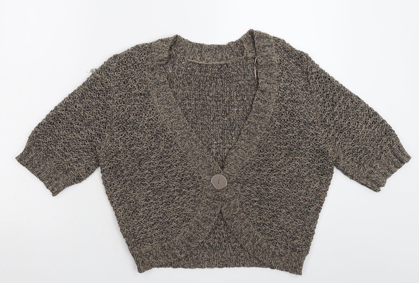 BHS Womens Grey  Knit Cardigan Jumper Size 16