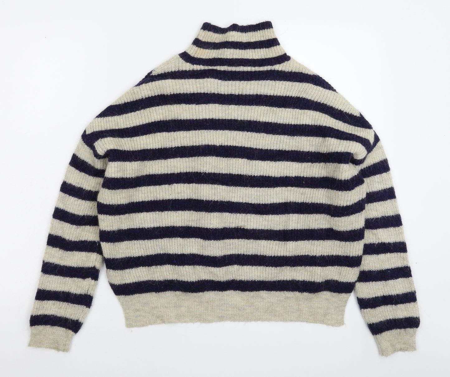 Zara Womens Multicoloured Striped Knit Pullover Jumper Size S