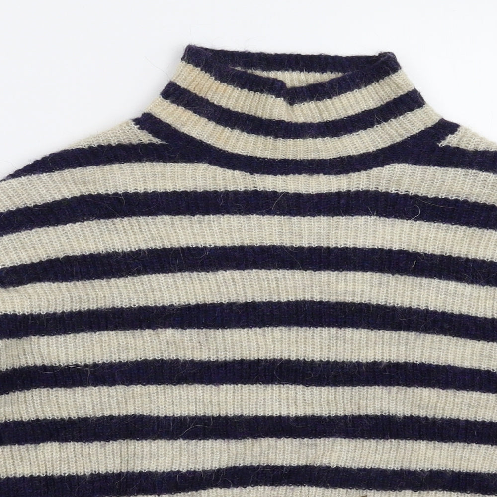Zara Womens Multicoloured Striped Knit Pullover Jumper Size S