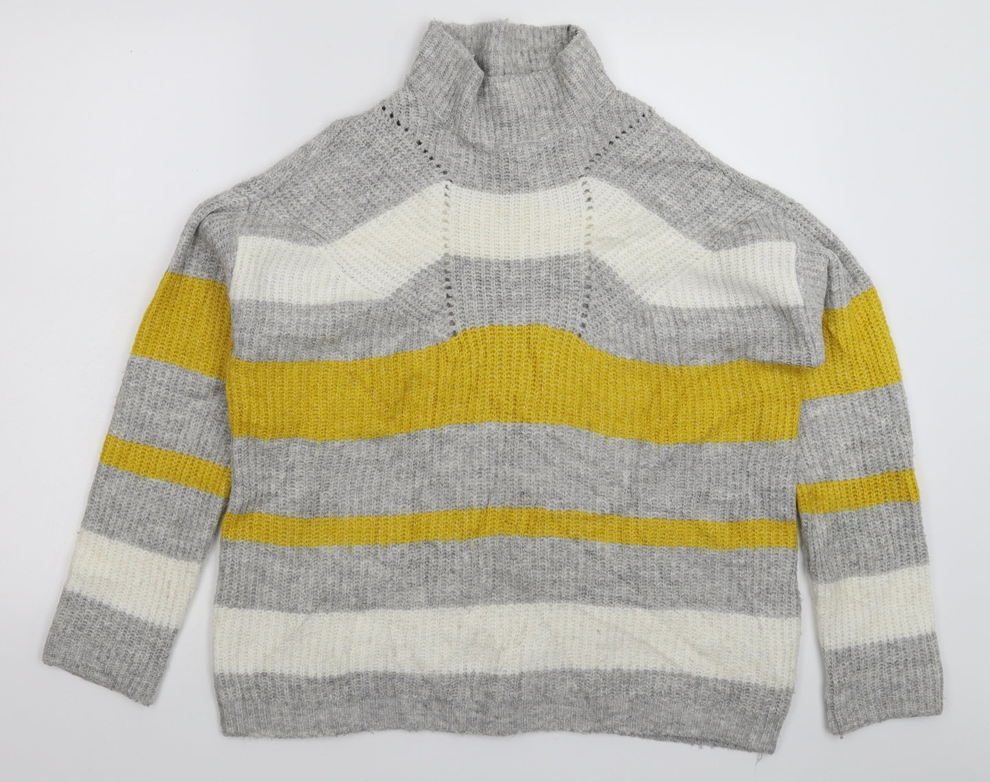 Papaya Womens Multicoloured Striped Knit Pullover Jumper Size M  - Oversized