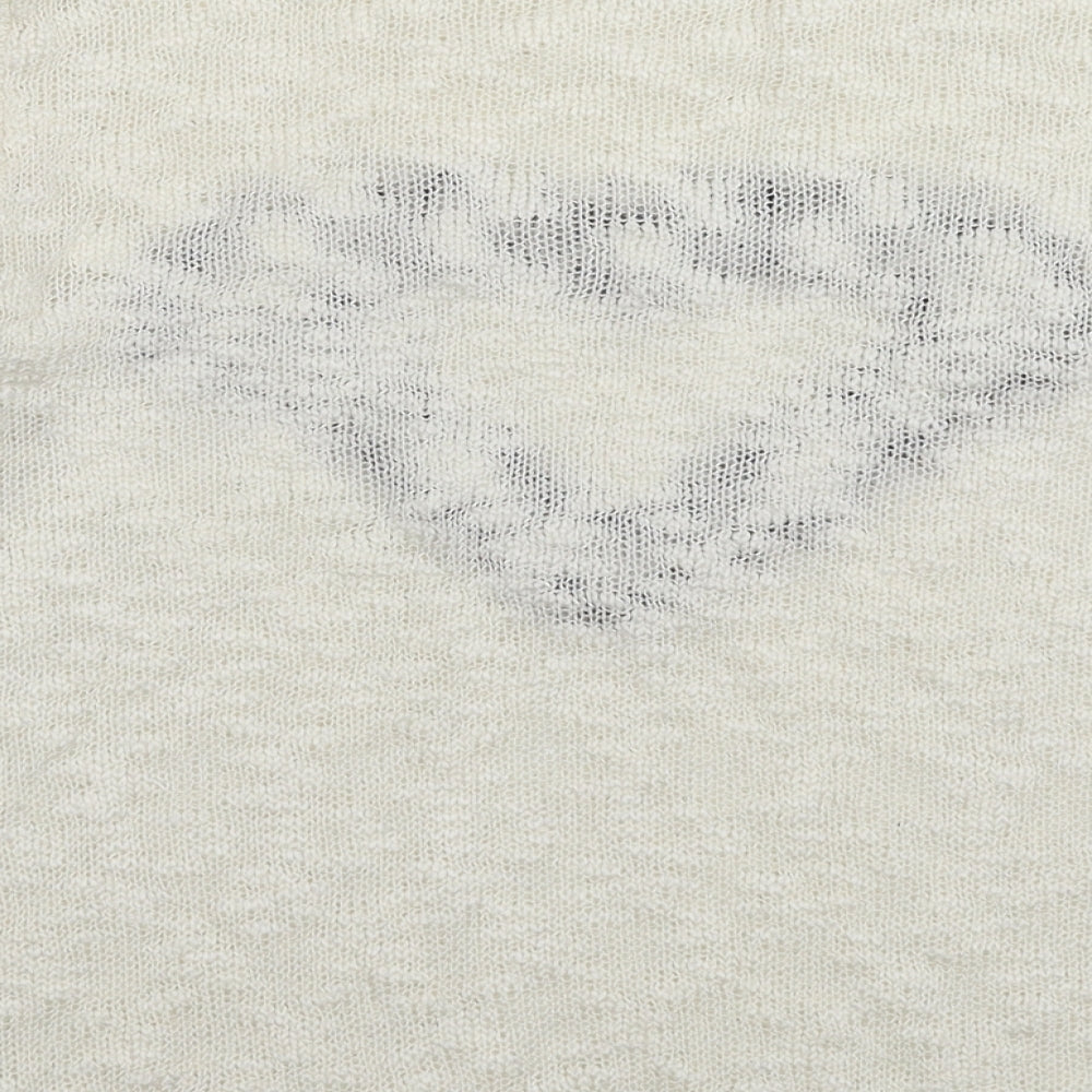 Roman Womens White  Knit Pullover Jumper Size 10