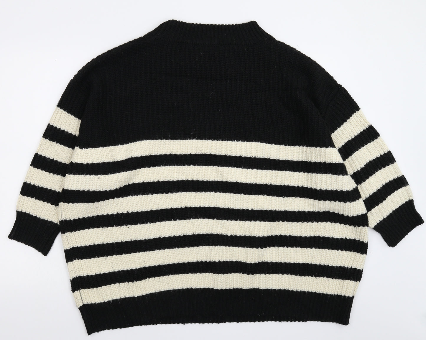 Zara Womens Multicoloured Striped Knit Pullover Jumper Size S  - Oversized
