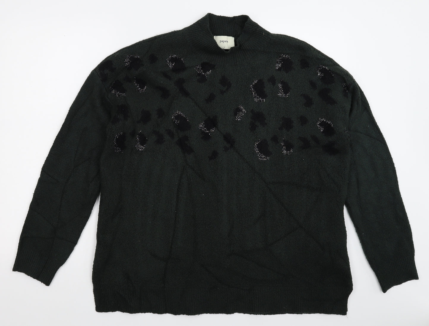 Matalan Womens Grey Animal Print Knit Pullover Jumper Size L