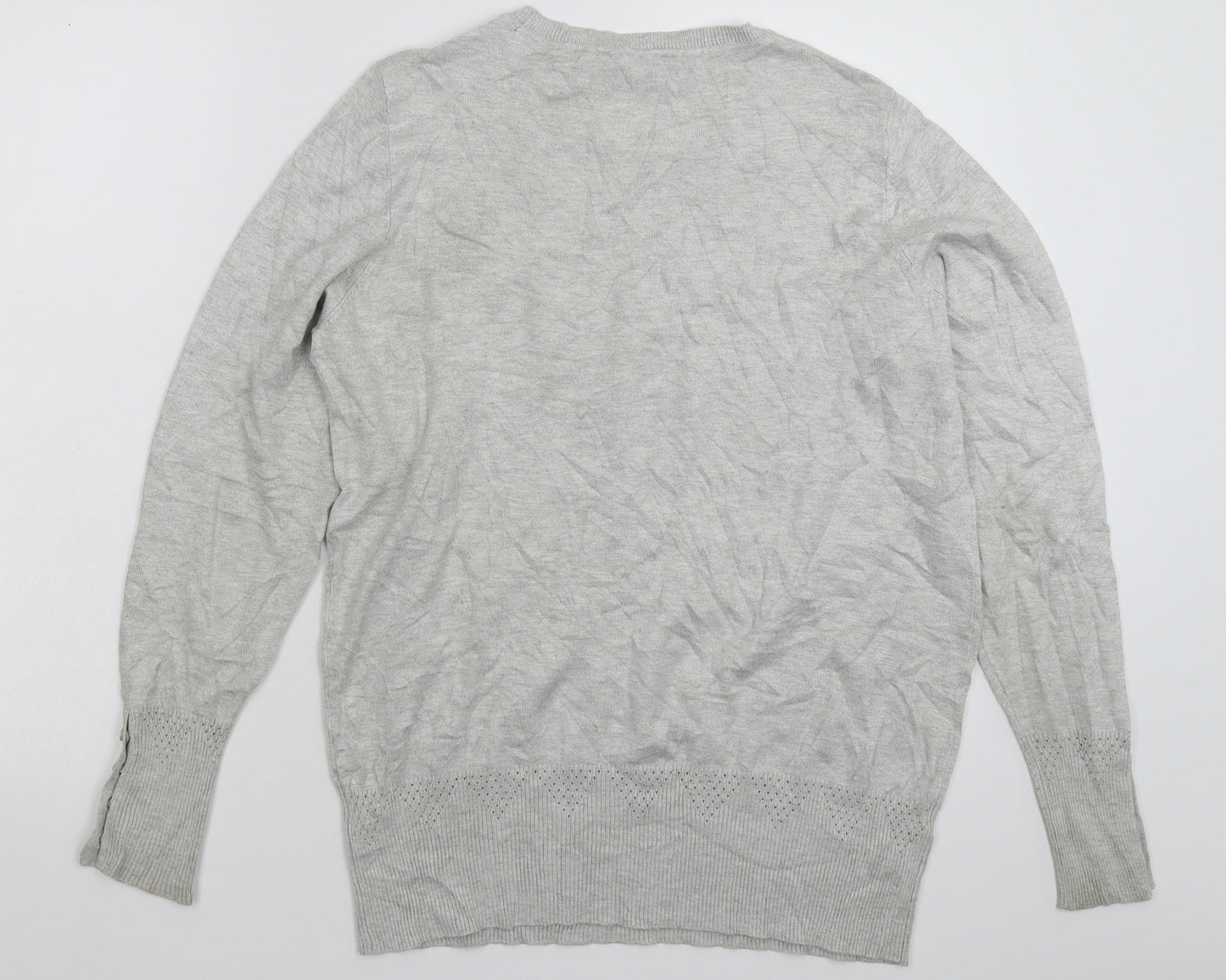 Dorothy Perkins Womens Grey  Knit Pullover Jumper Size 14