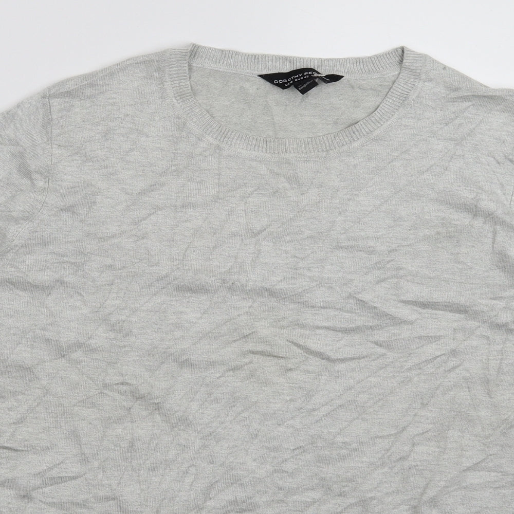 Dorothy Perkins Womens Grey  Knit Pullover Jumper Size 14