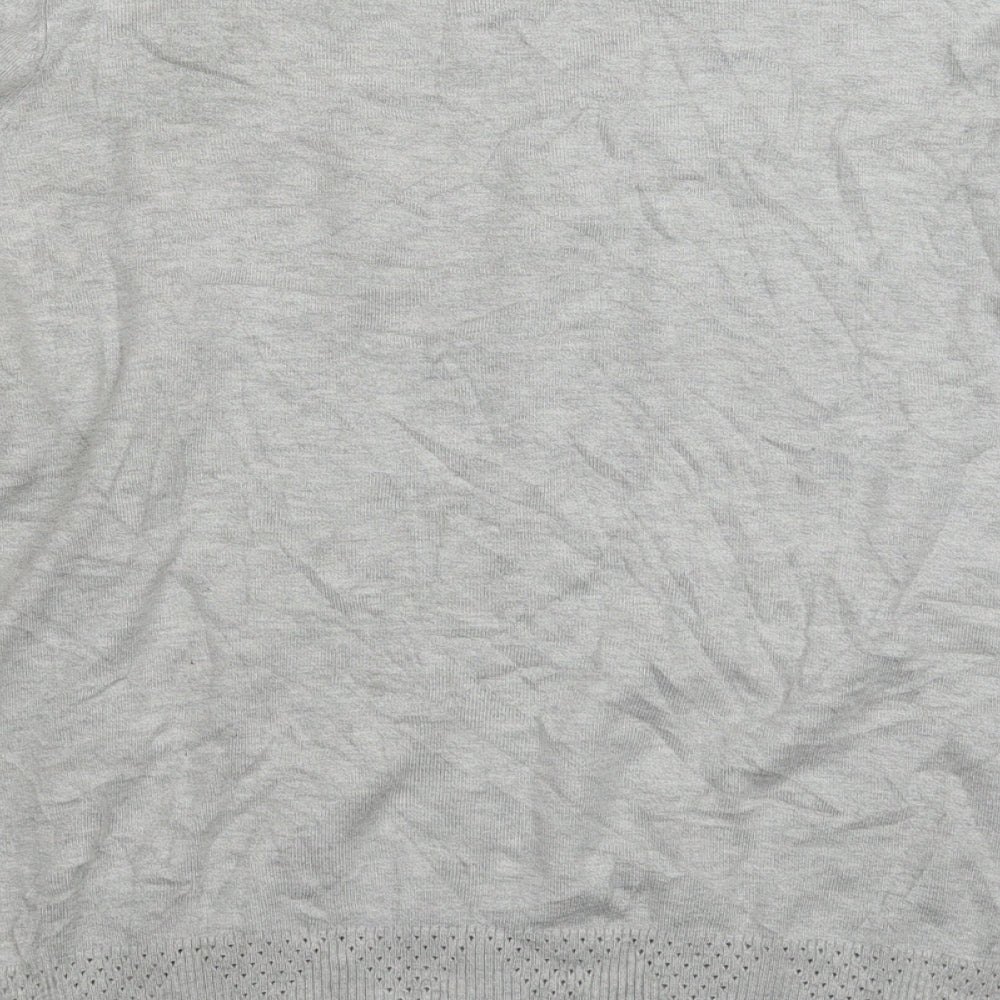 Dorothy Perkins Womens Grey  Knit Pullover Jumper Size 14
