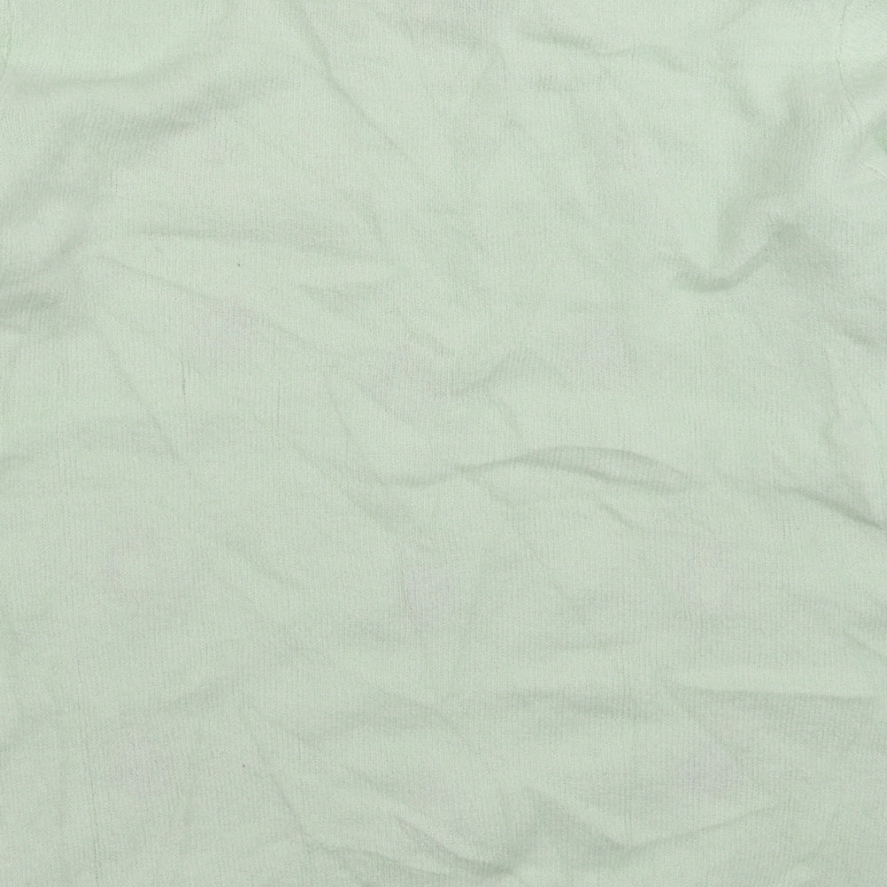 Merry Christmas Womens Green  Knit Pullover Jumper Size M