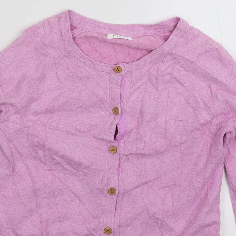 NEXT Girls Pink  Knit Cardigan Jumper Size 8 Years