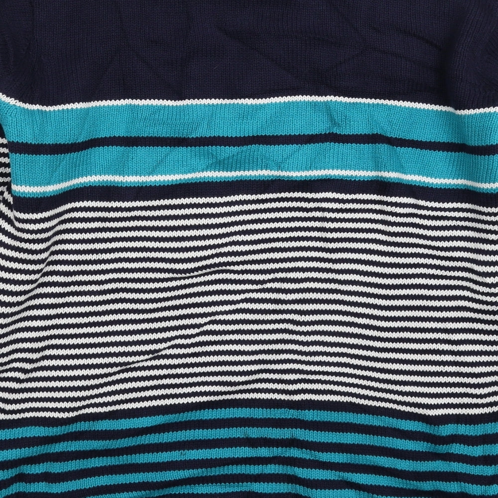 EWM Womens Multicoloured Striped Knit Pullover Jumper Size 16
