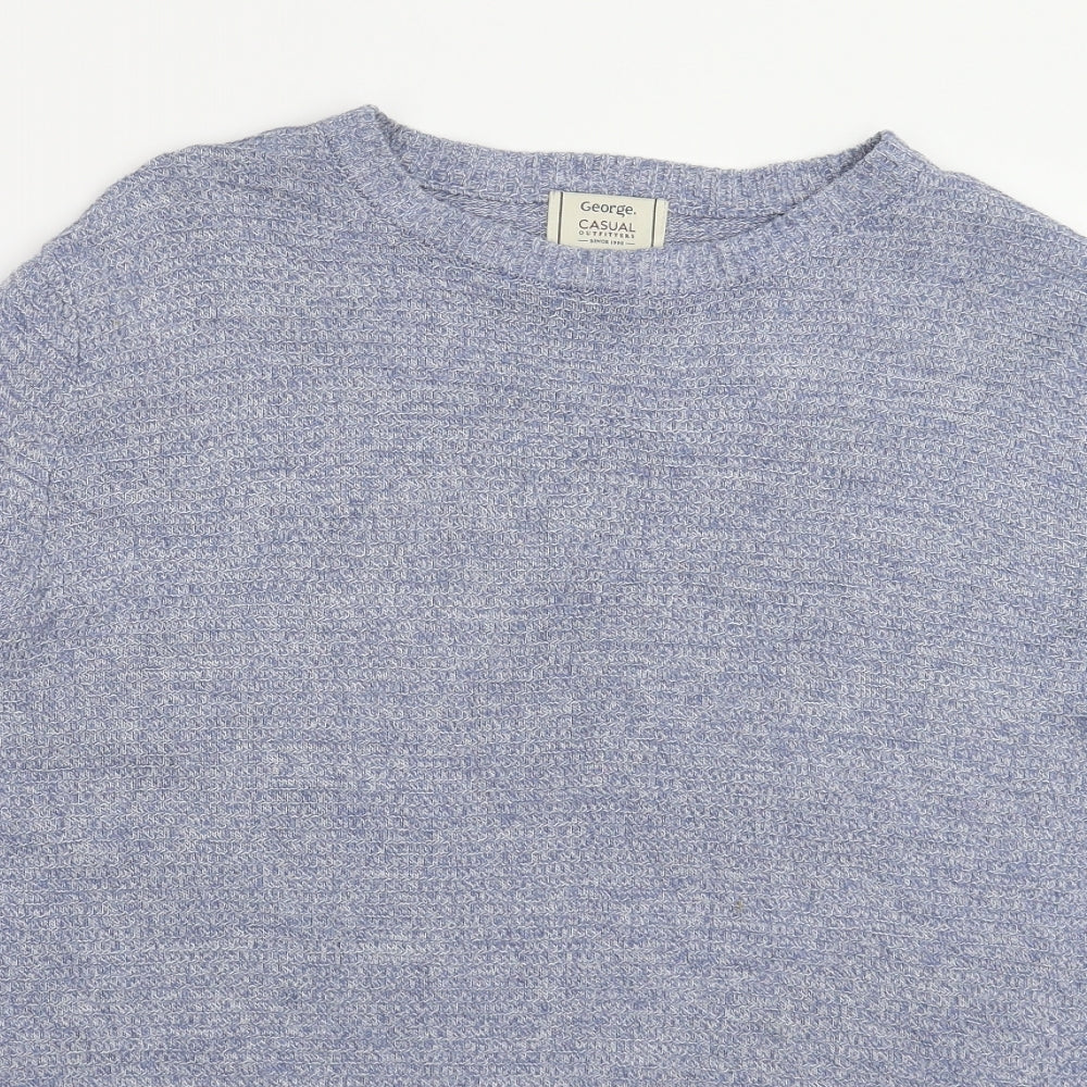 George Mens Blue  Knit Pullover Jumper Size L