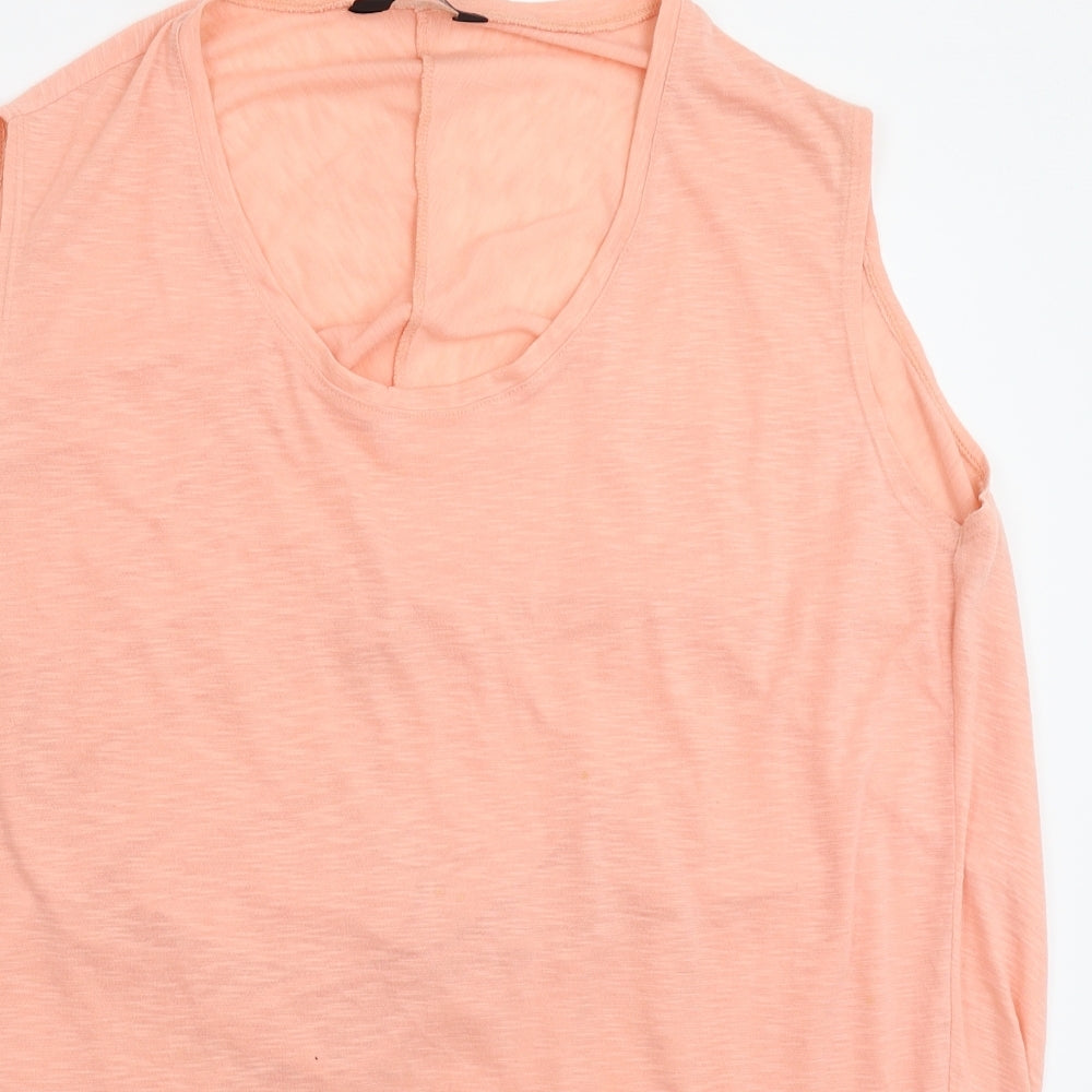 Dorothy Perkins Womens Beige   Basic T-Shirt Size 16  - Oversized