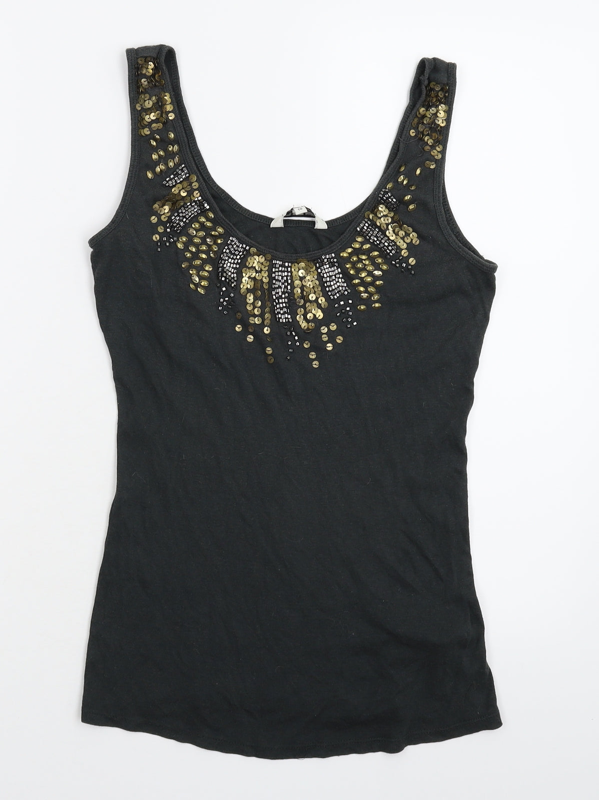 New Look Womens Grey   Basic Tank Size 10