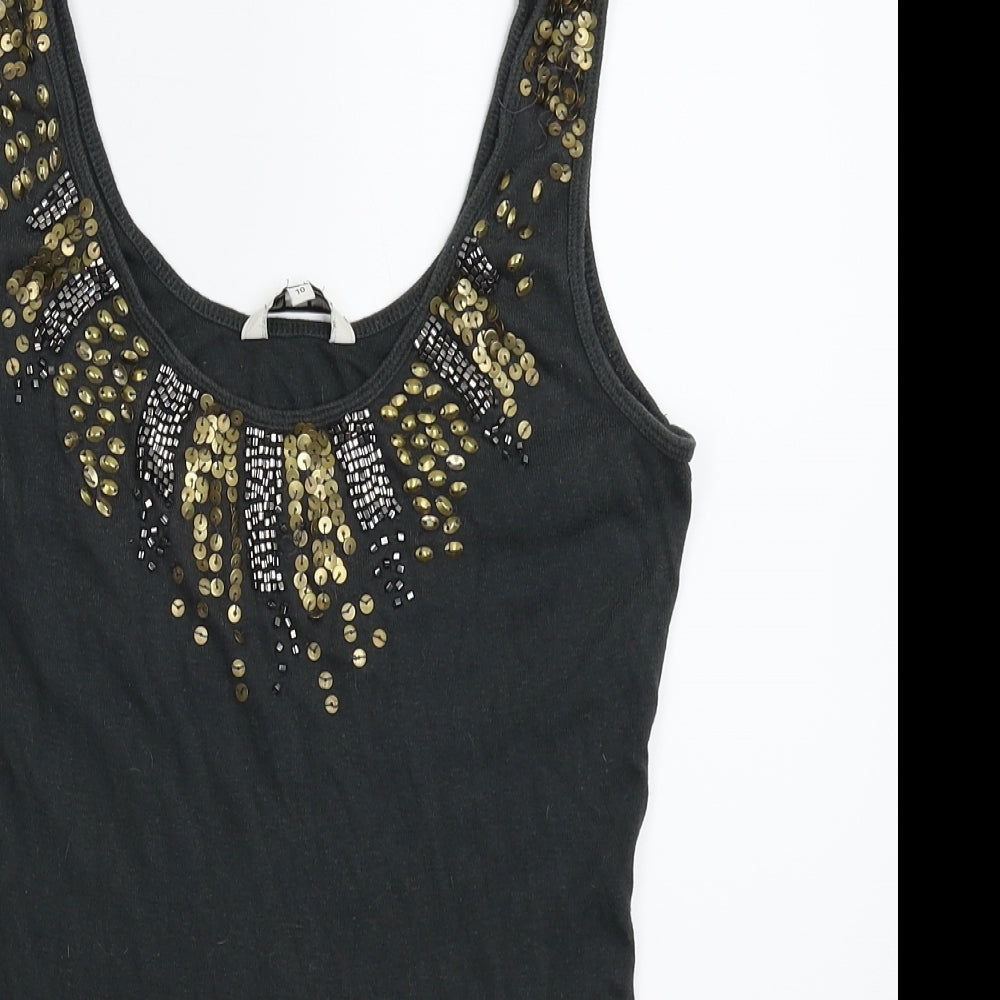 New Look Womens Grey   Basic Tank Size 10