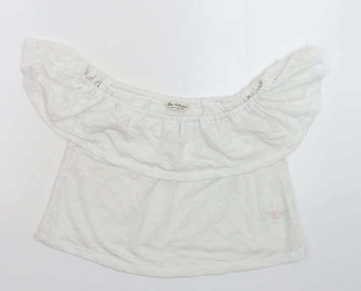 Miss Selfridge Womens White Cropped Tank Size 8