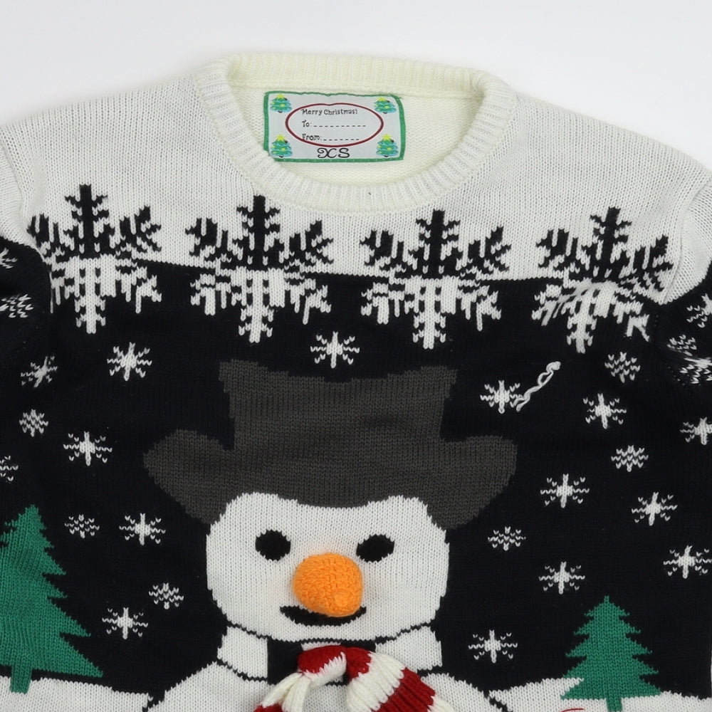 Cedar Wood State Mens Multicoloured  Knit Pullover Jumper Size XS  - Christmas