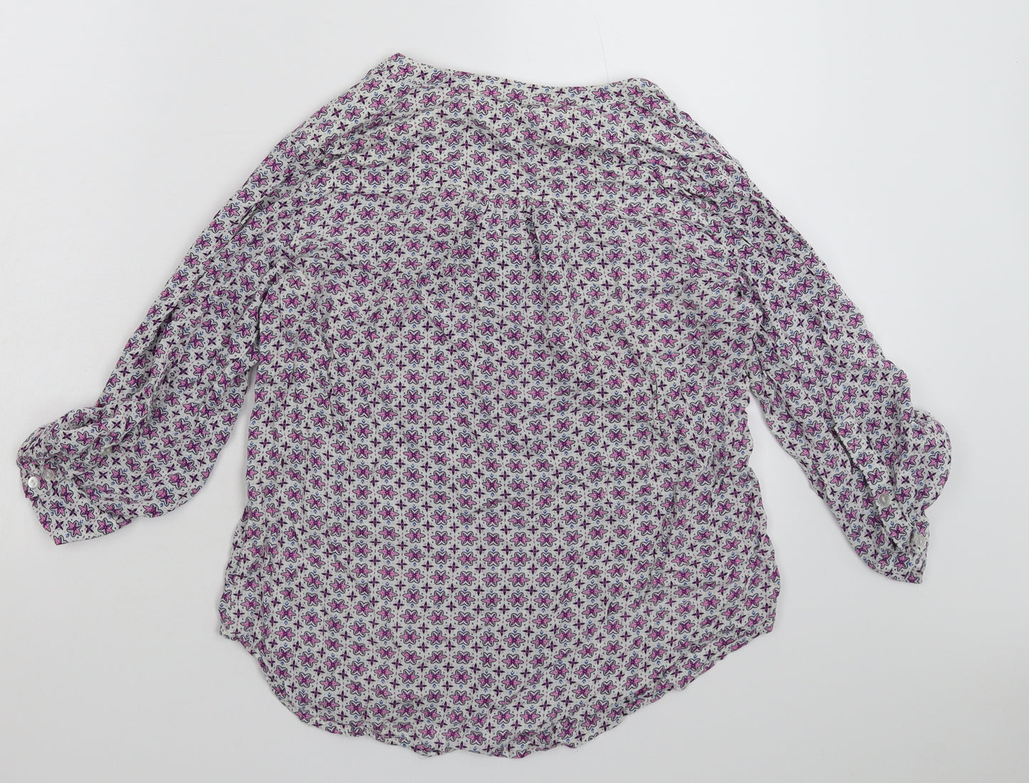 Atmosphere Womens White Floral  Basic Blouse Size 12