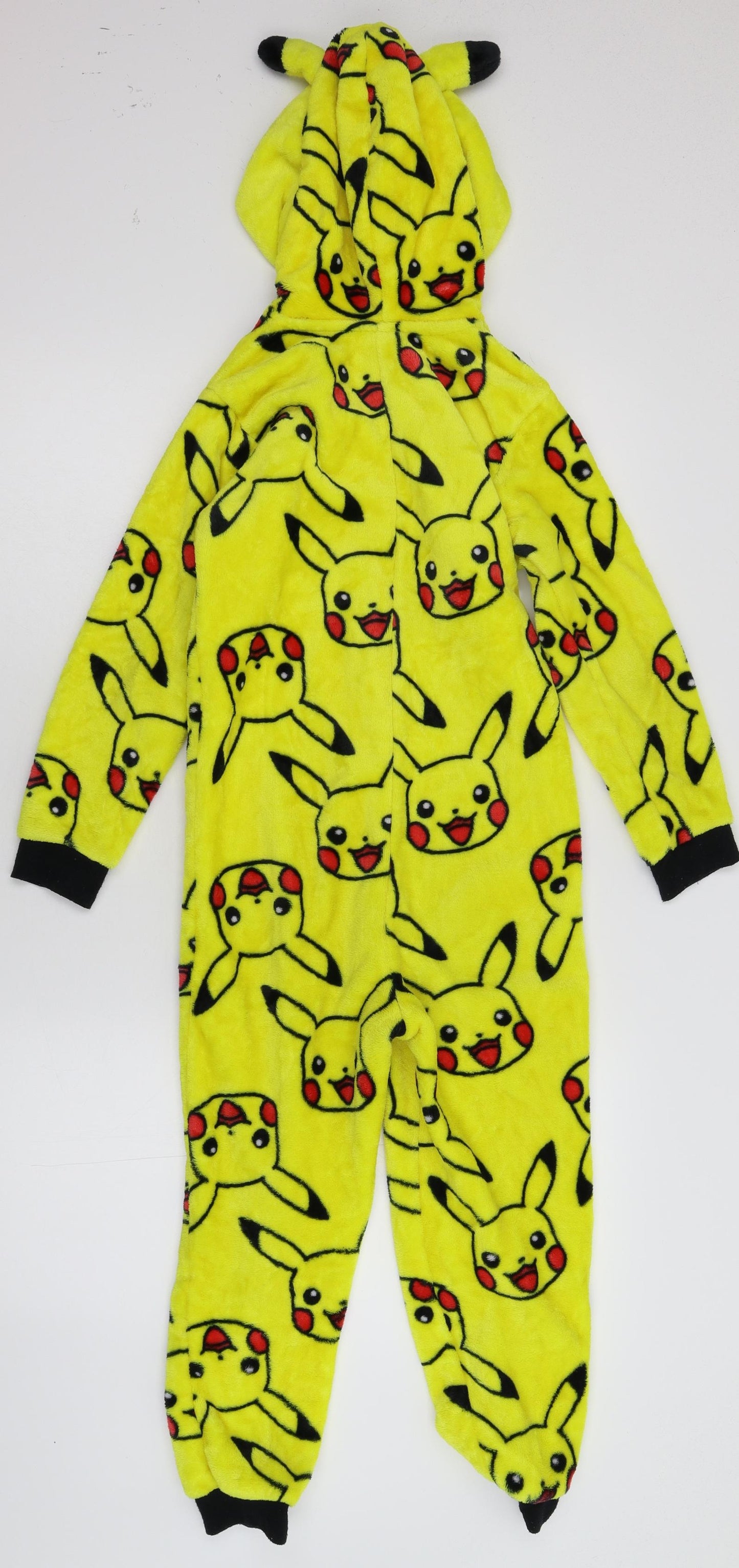 George Girls Yellow Solid Fleece Cami One Piece Size 6-7 Years  - Pokemon