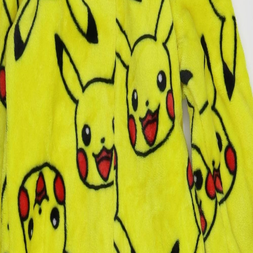 George Girls Yellow Solid Fleece Cami One Piece Size 6-7 Years  - Pokemon