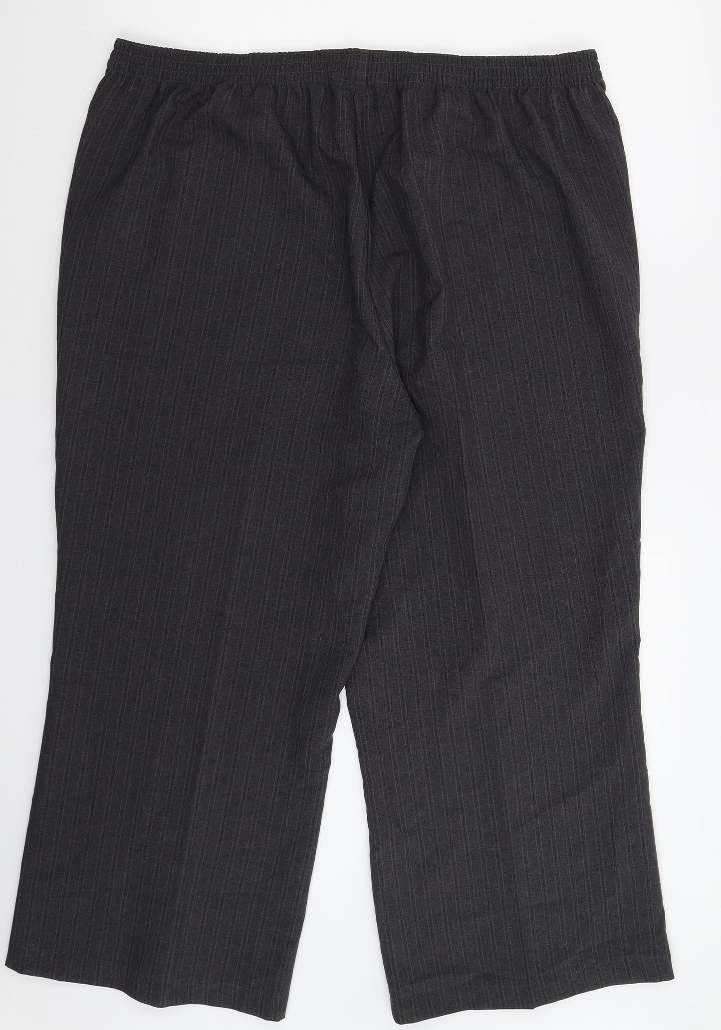 BM Womens Grey Striped  Dress Pants Trousers Size 20 L26 in