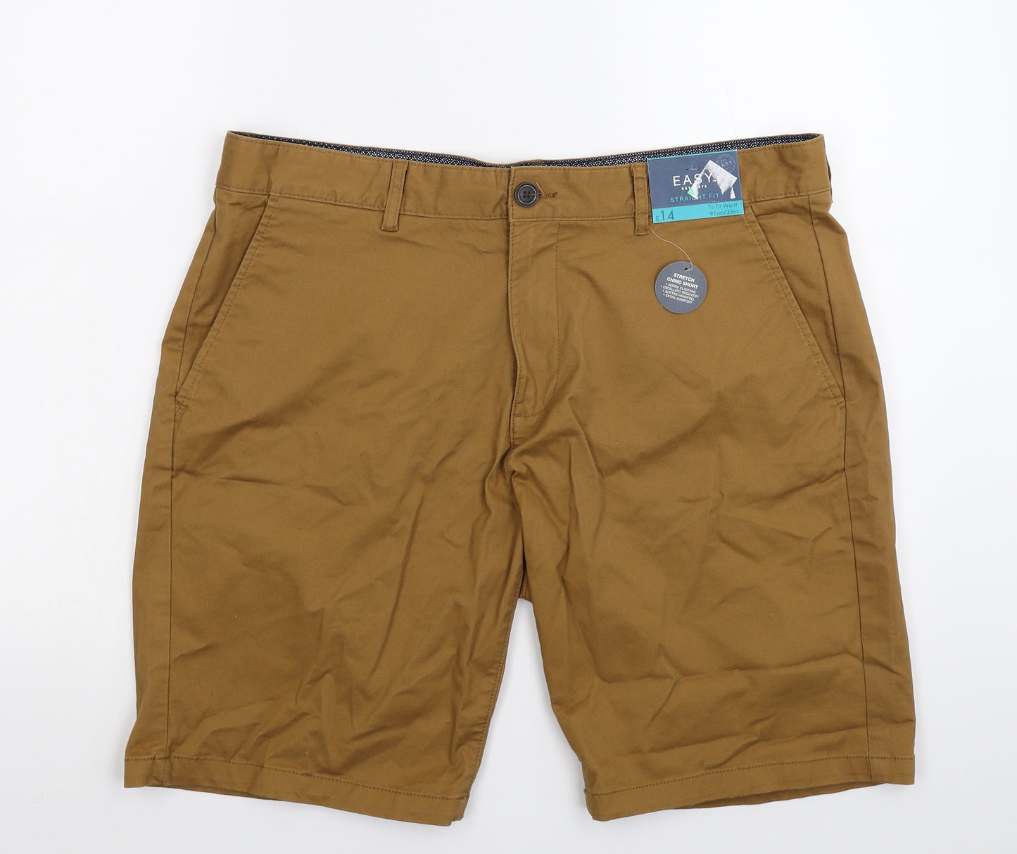 Easy Mens Brown   Chino Shorts Size 36