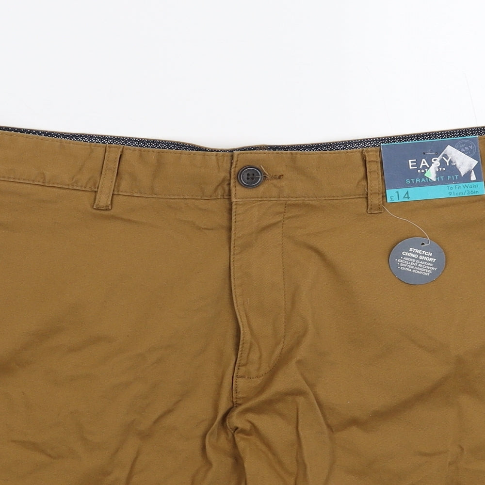 Easy Mens Brown   Chino Shorts Size 36