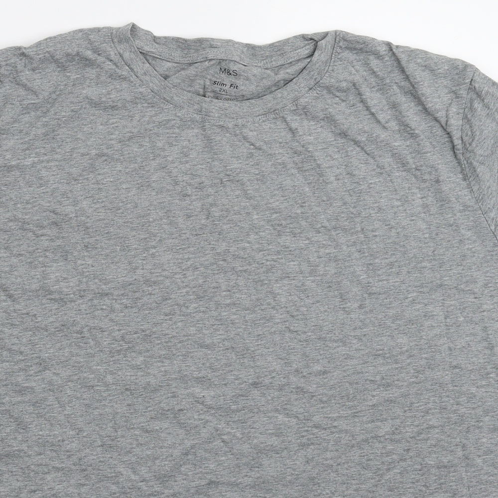 Marks and Spencer Mens Grey    T-Shirt Size 2XL