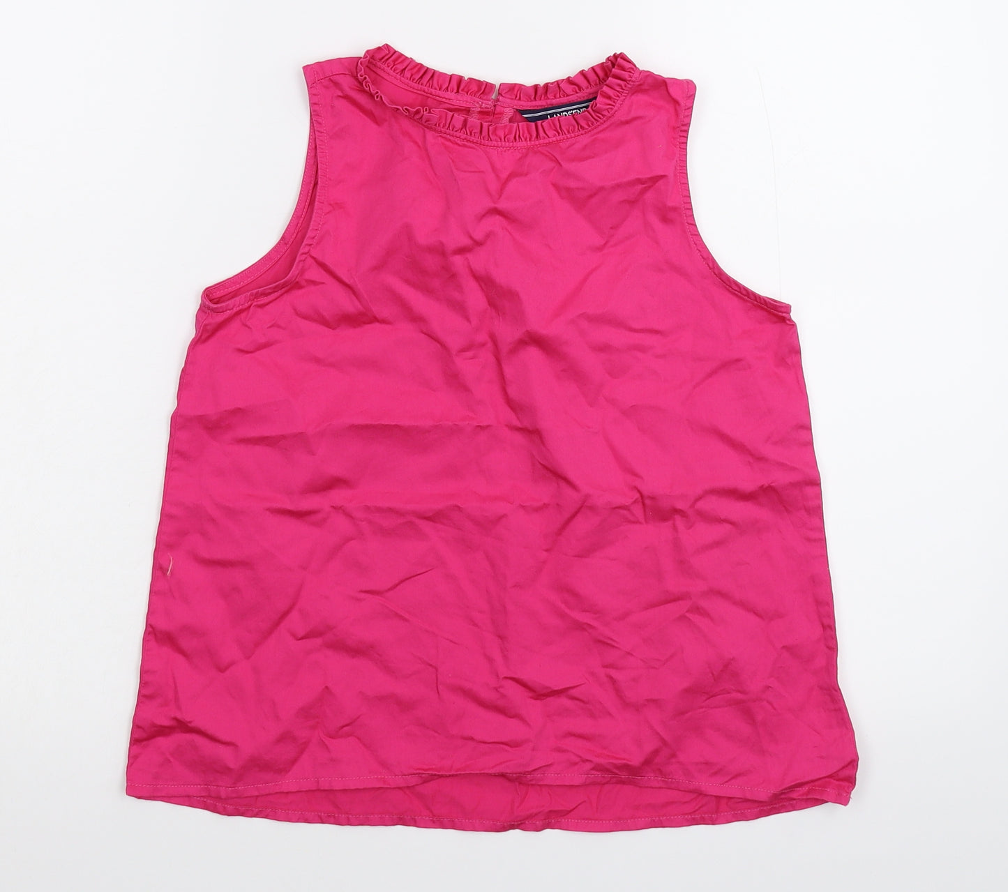 Lands' End Girls Pink   Basic T-Shirt Size 11-12 Years