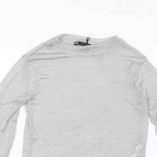 Zara Womens Grey   Pullover Sweatshirt Size S