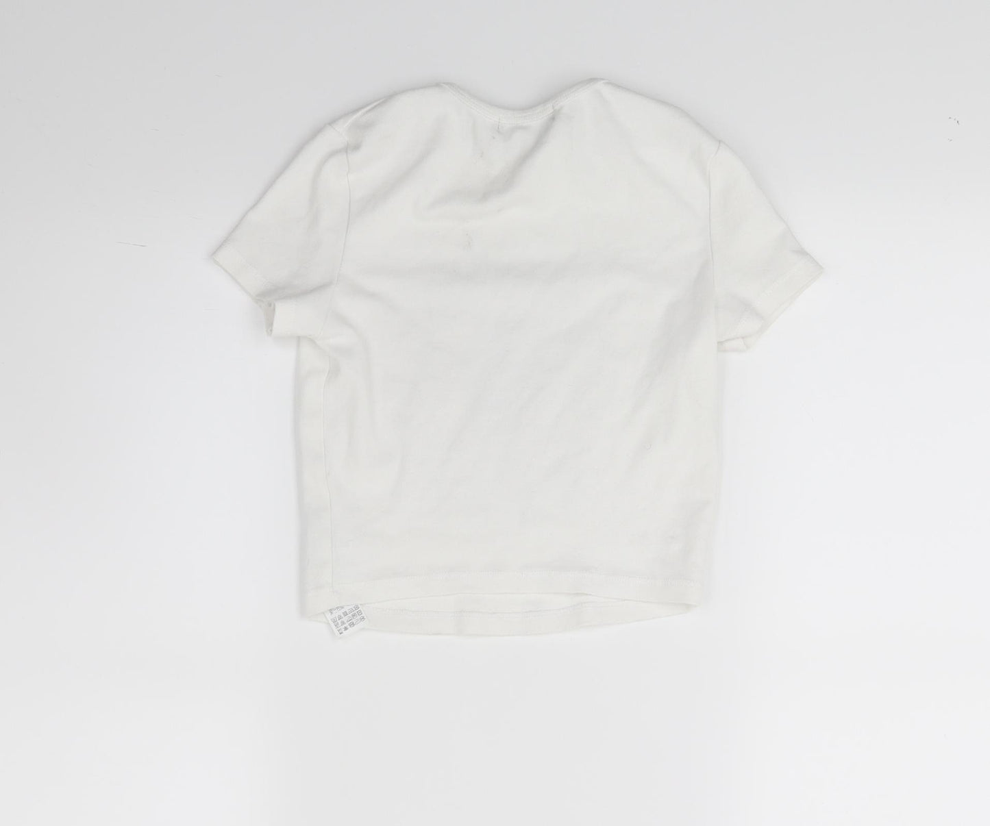 Bershka Girls White   Basic T-Shirt Size XS  - Tainted