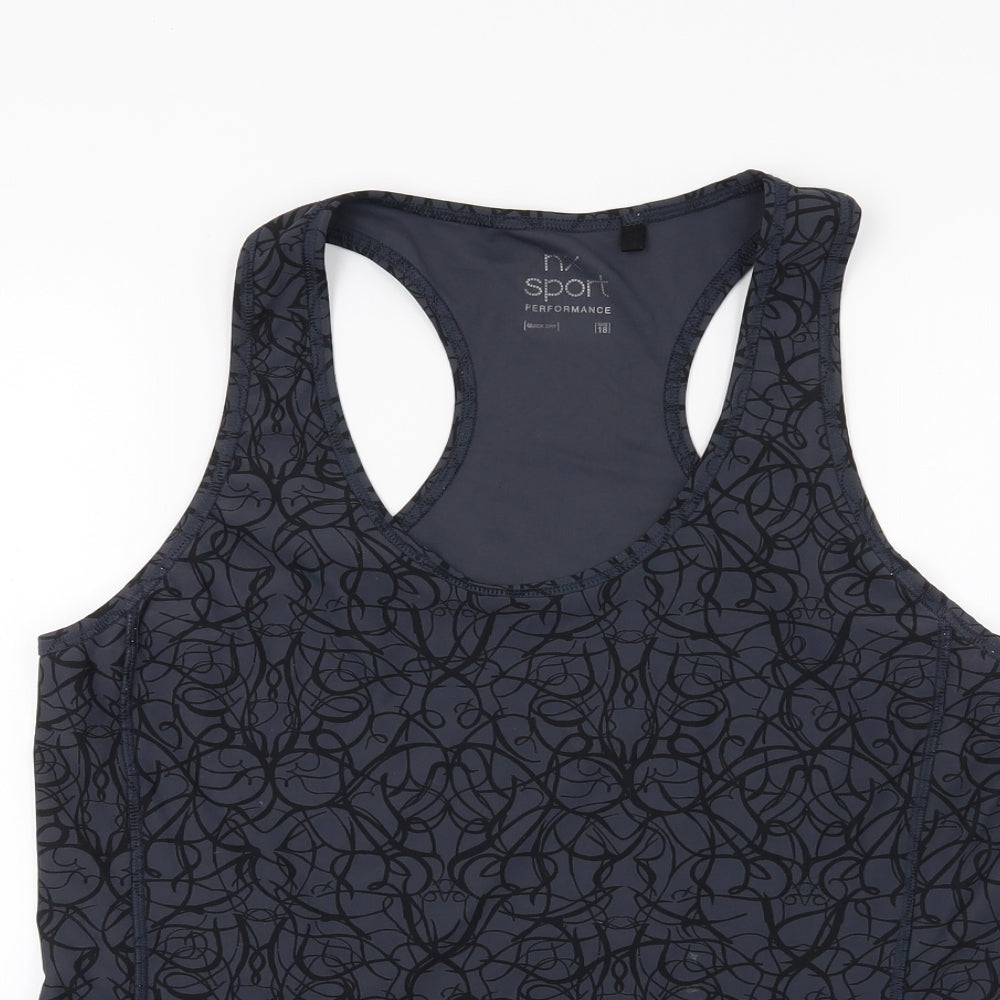 NEXT Womens Grey Floral  Basic Tank Size 18