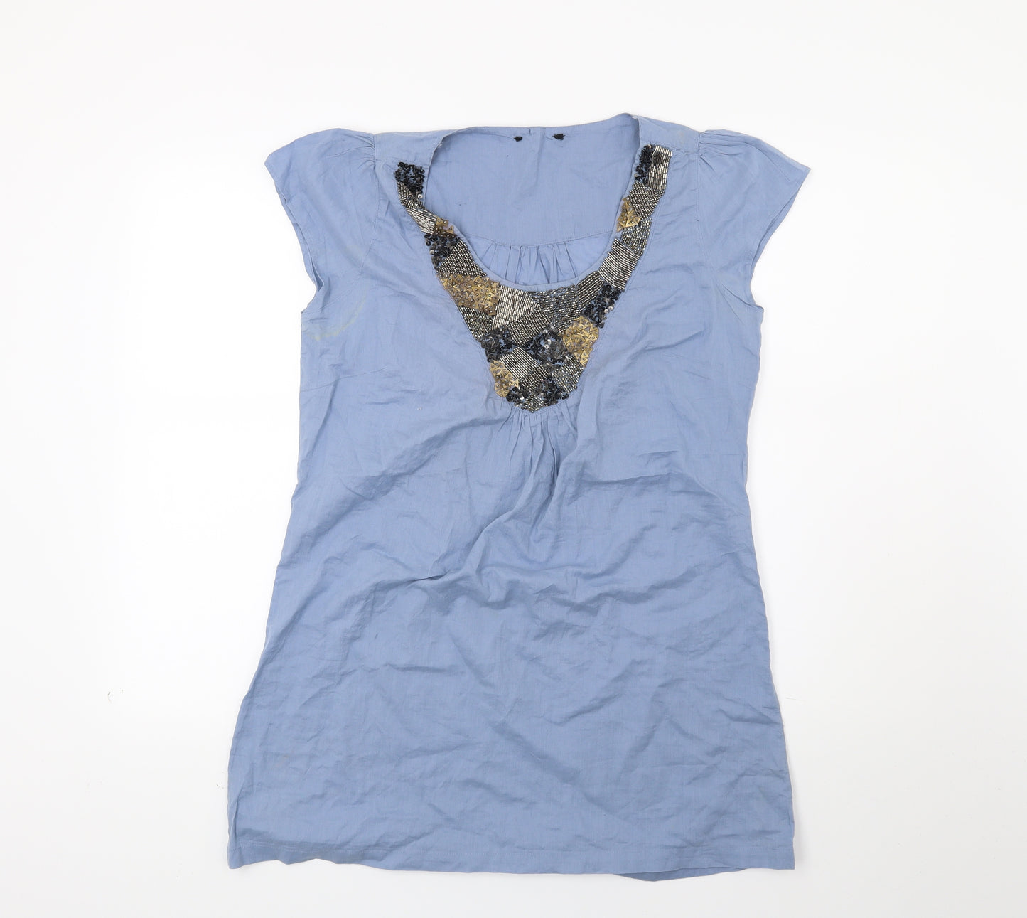 M&Co Womens Blue  Rayon A-Line  Size 10