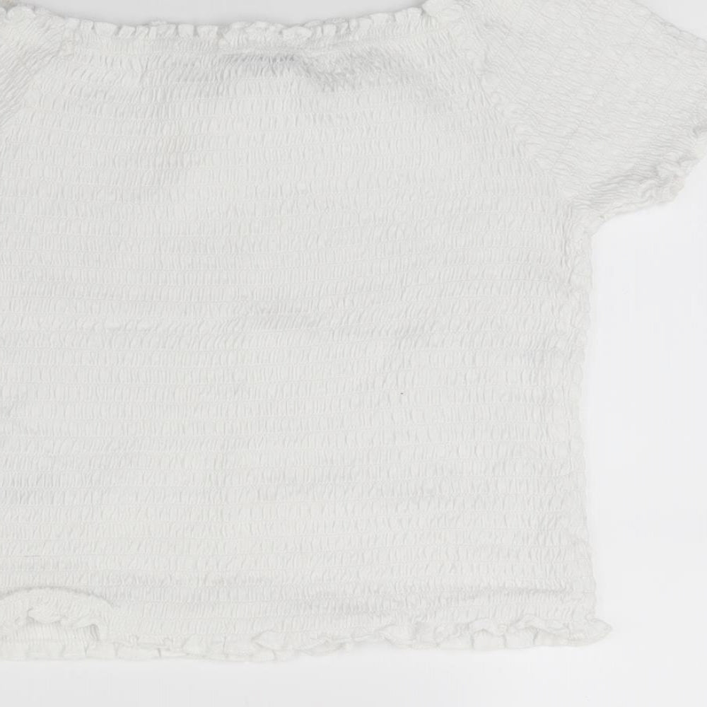 Primark Girls White   Basic T-Shirt Size 13 Years
